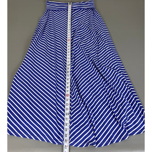 Ya Los Angeles Skirt Women's Large Blue White Striped‎ Maxi Long Casual - Picture 7 of 10